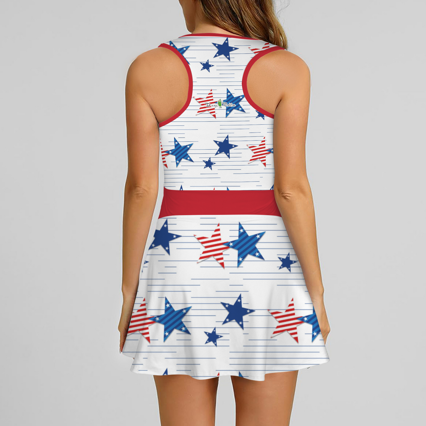 Dizzy Pickle Women's Razor Back Front Zip 2-in-1 Tank Dress and Shorts