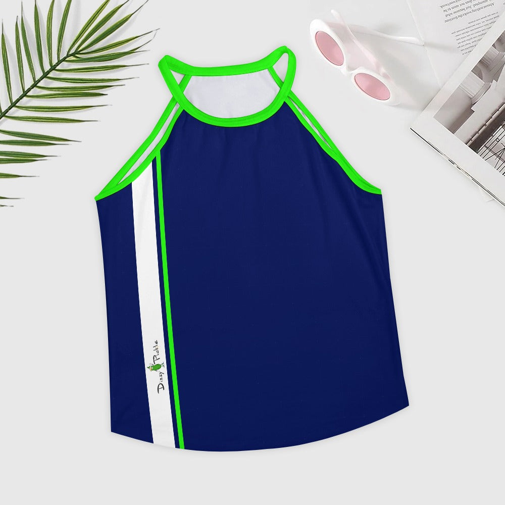 Dizzy Pickle PICKLEBALL Striped 9872 Women's Pickleball Crew Neck Sleeveless Vest