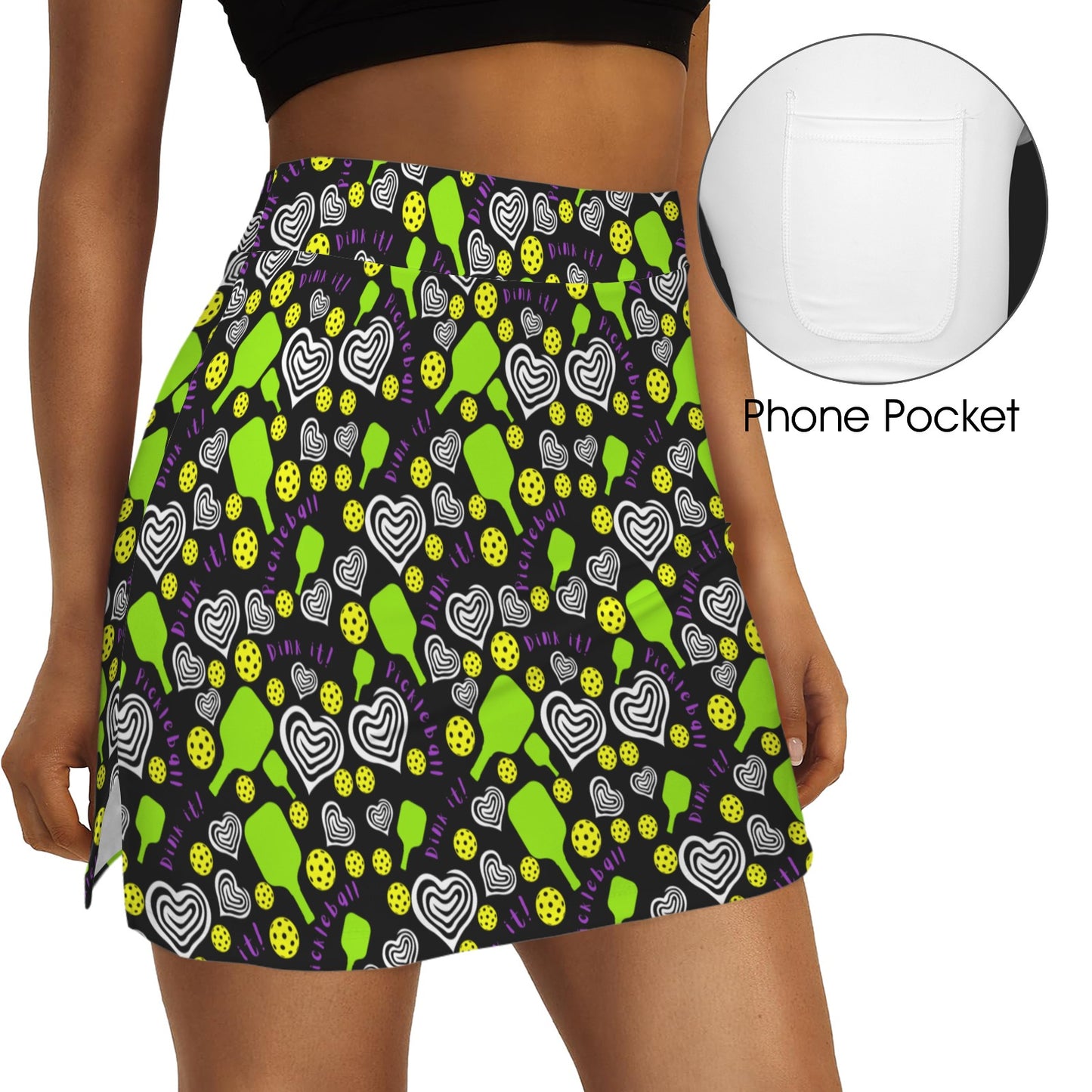 Dinking Diva Hearts black mini