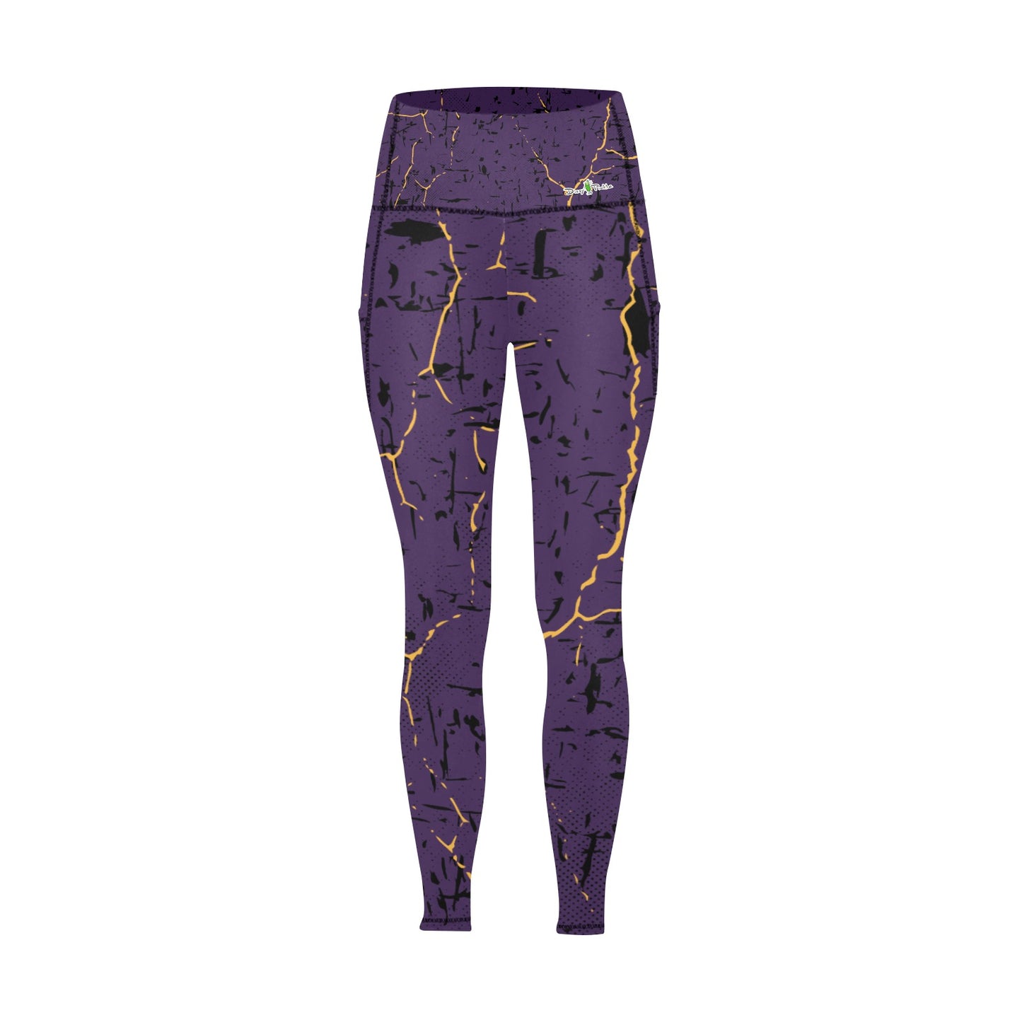 Dizzy Pickle Lynne Purple Women's Pickleball Performance Leggings (Ankle Length, High-Waisted, & Two Side Pockets)