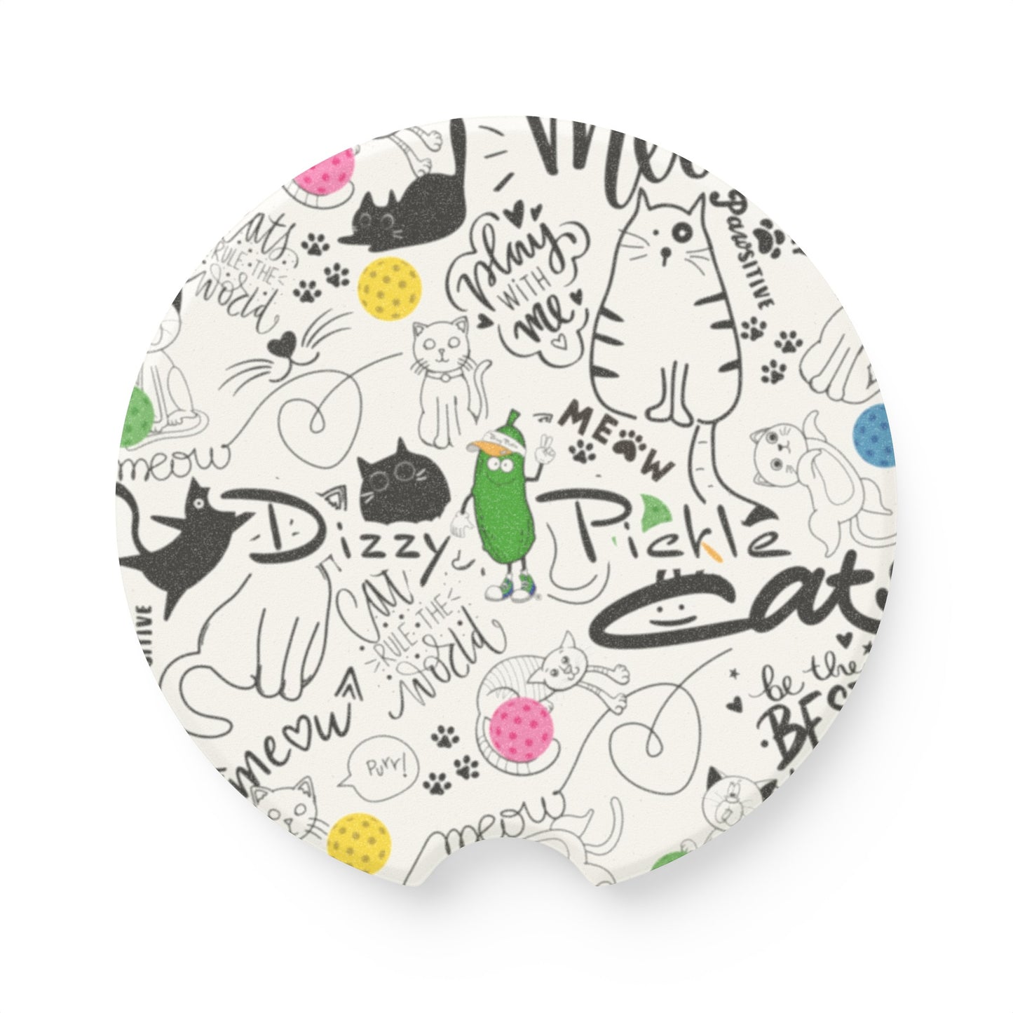 Dizzy Pickle Sassy Soapstone Car Coaster