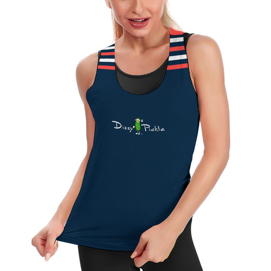 Dizzy Pickle Van Tri-Solid Women's Pickleball Sweat-Absorbing Sleeveless Tie-Back Vest