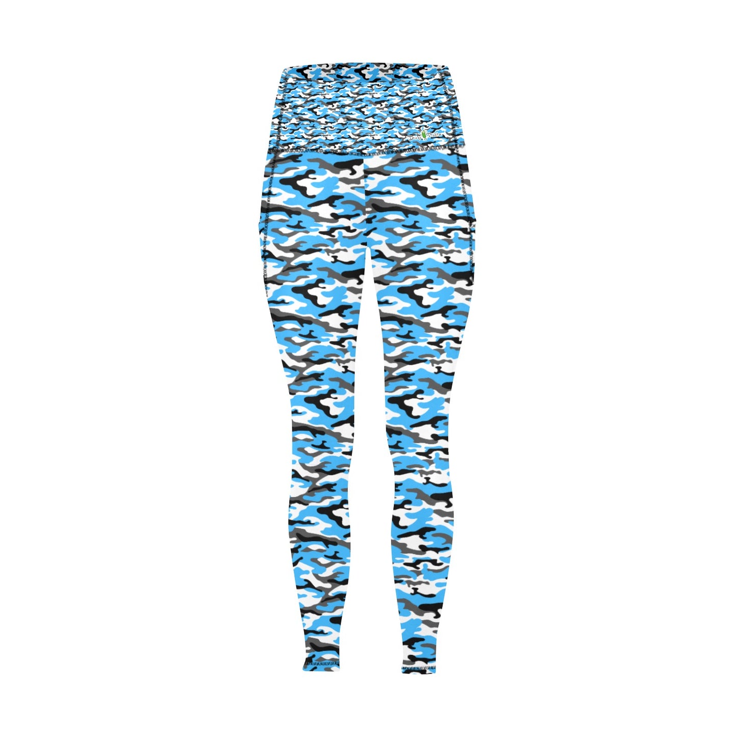 Dizzy Pickle Jan Blue Women's Pickleball Performance Leggings (Ankle Length, High-Waisted, & Two Side Pockets)