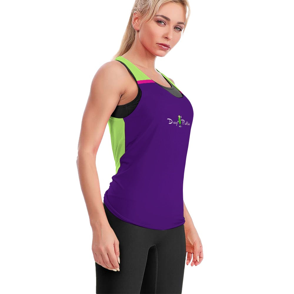 Dizzy Pickle Lesia Solid PPG Women's Pickleball Sweat-Absorbing Sleeveless Tie-Back Vest