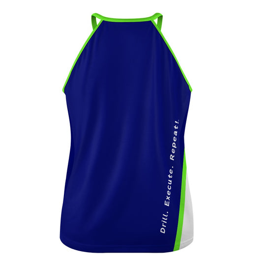 Dizzy Pickle Performance DS Women's Pickleball Sleeveless Crew Neck Vest Blue Green