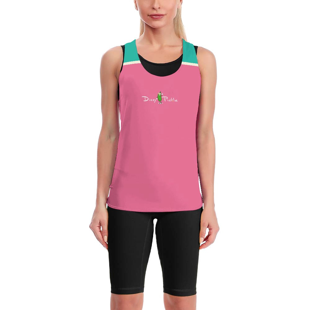 Dizzy Pickle Lesia Solid Blooms PSC Women's Pickleball Sweat-Absorbing Sleeveless Tie-Back Vest