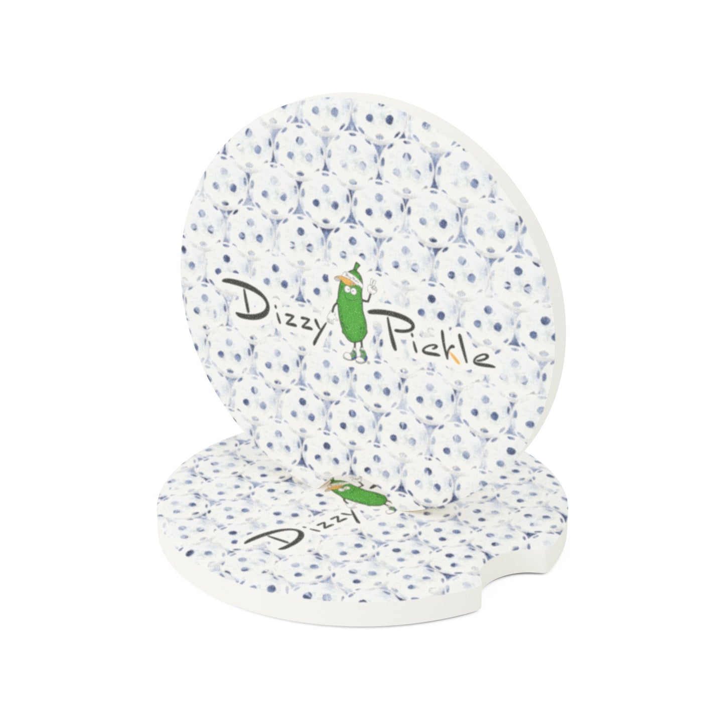 Dizzy Pickle Heidi BW Balls Soapstone Car Coaster