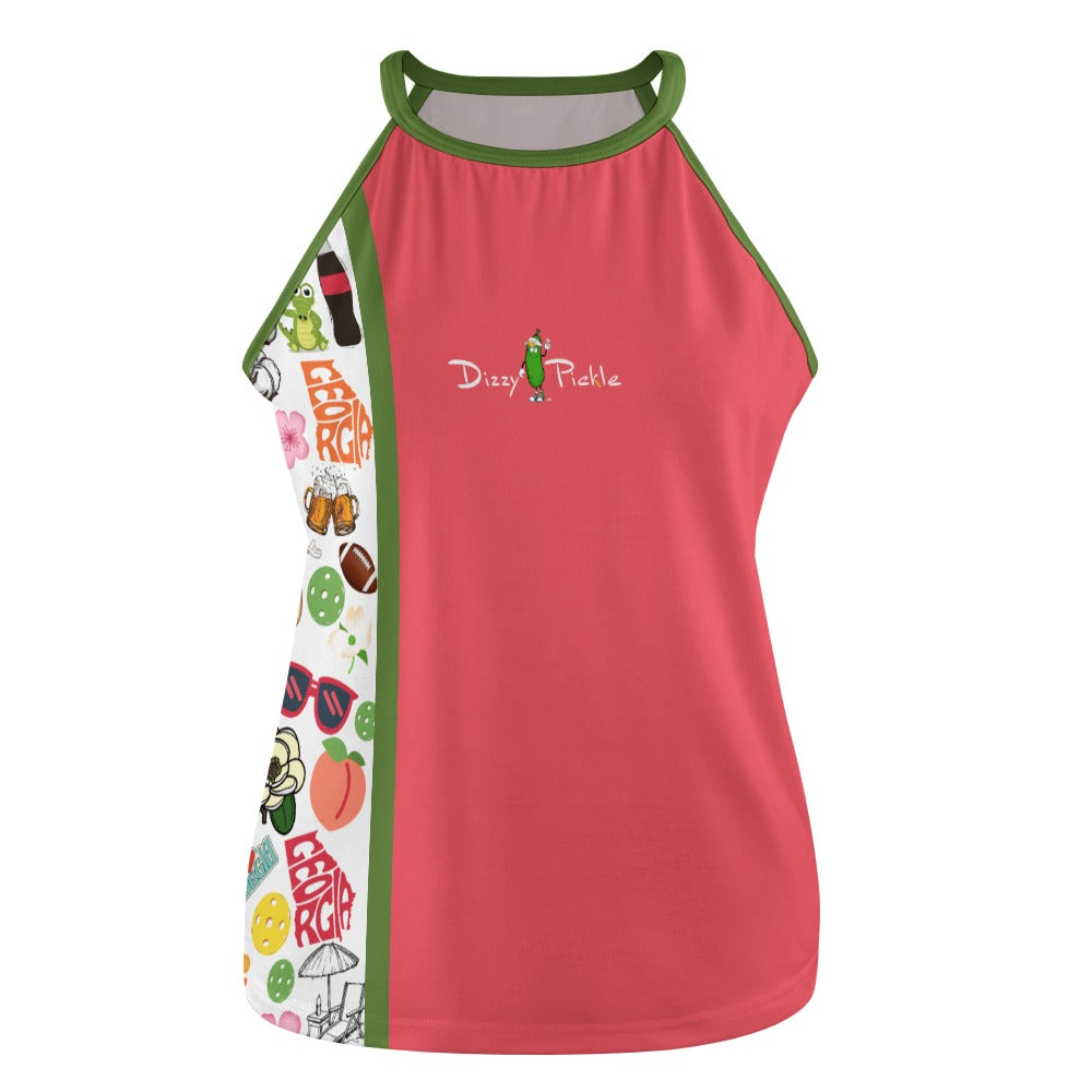 Dizzy Pickle Georgia Peach Women's Pickleball Crew Neck Vest