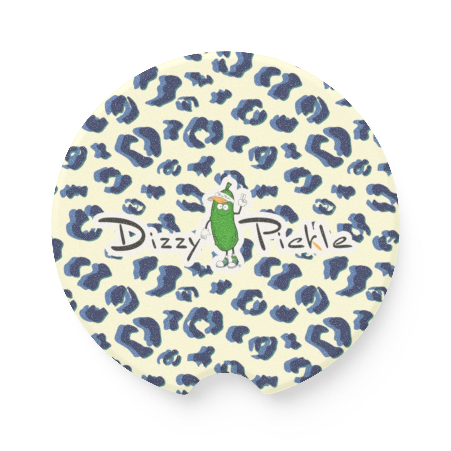 Dizzy Pickle Anne Leopard Print Soapstone Car Coaster