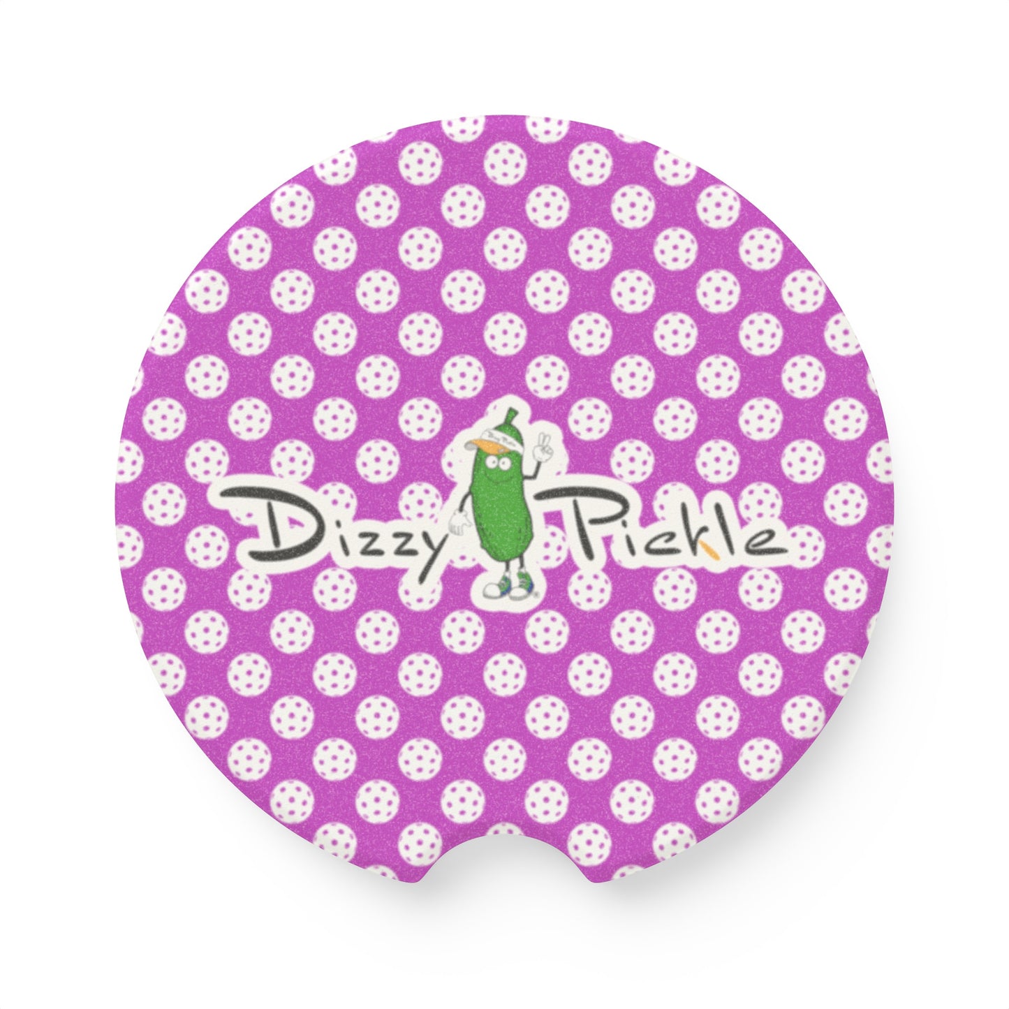 Dizzy Pickle GrayC Balls Soapstone Car Coaster