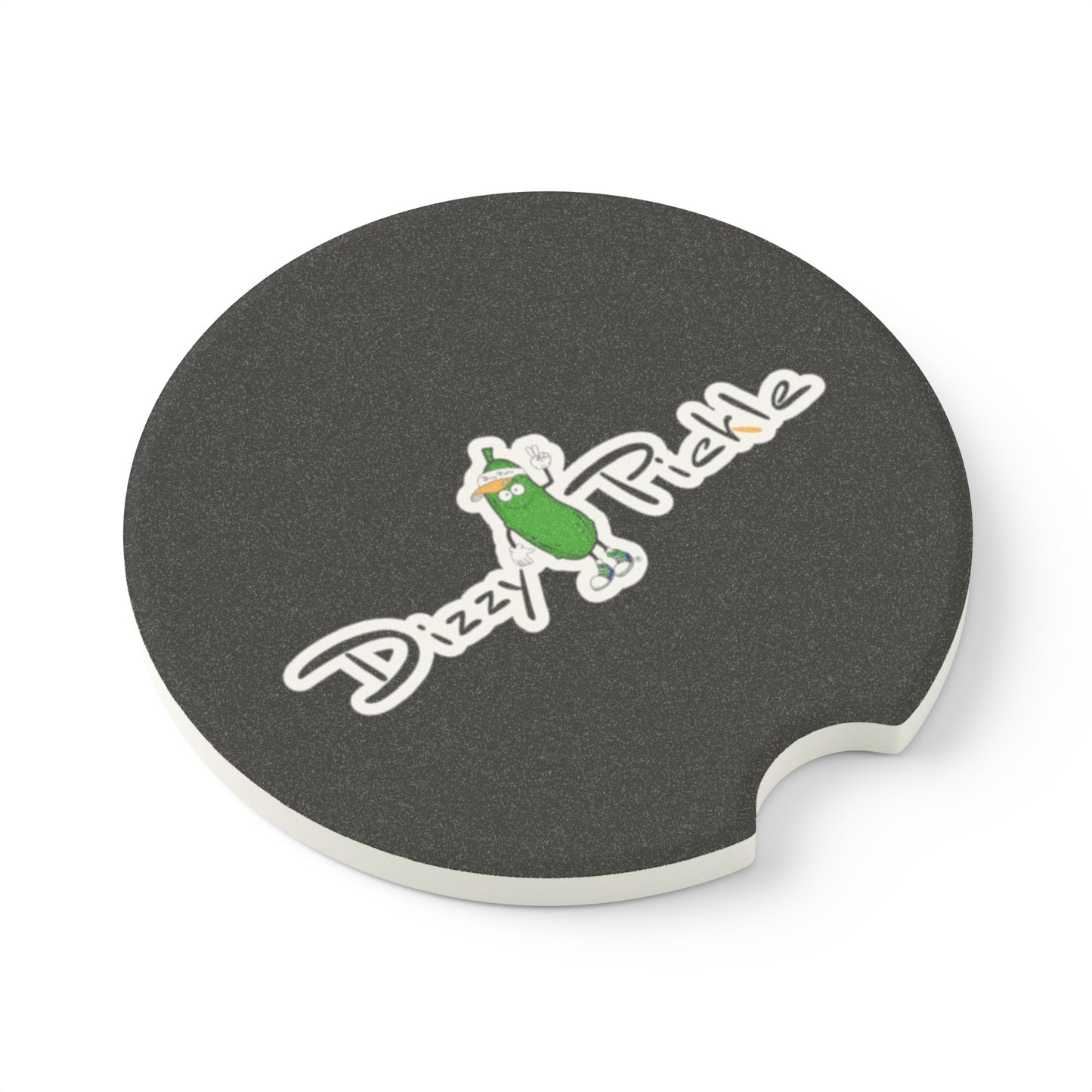 Dizzy Pickle DZY P Classic Black Soapstone Car Coaster