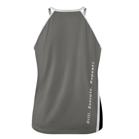 Dizzy Pickle Performance DS Women's Pickleball Sleeveless Crew Neck Vest Gray Black