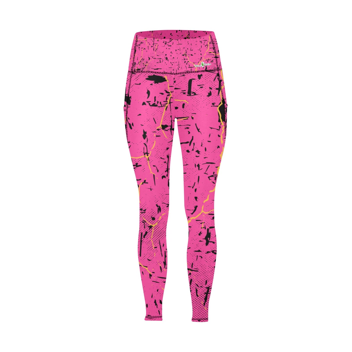 Dizzy Pickle Lynne Pink Women's Pickleball Performance Leggings (Ankle Length, High-Waisted, & Two Side Pockets)