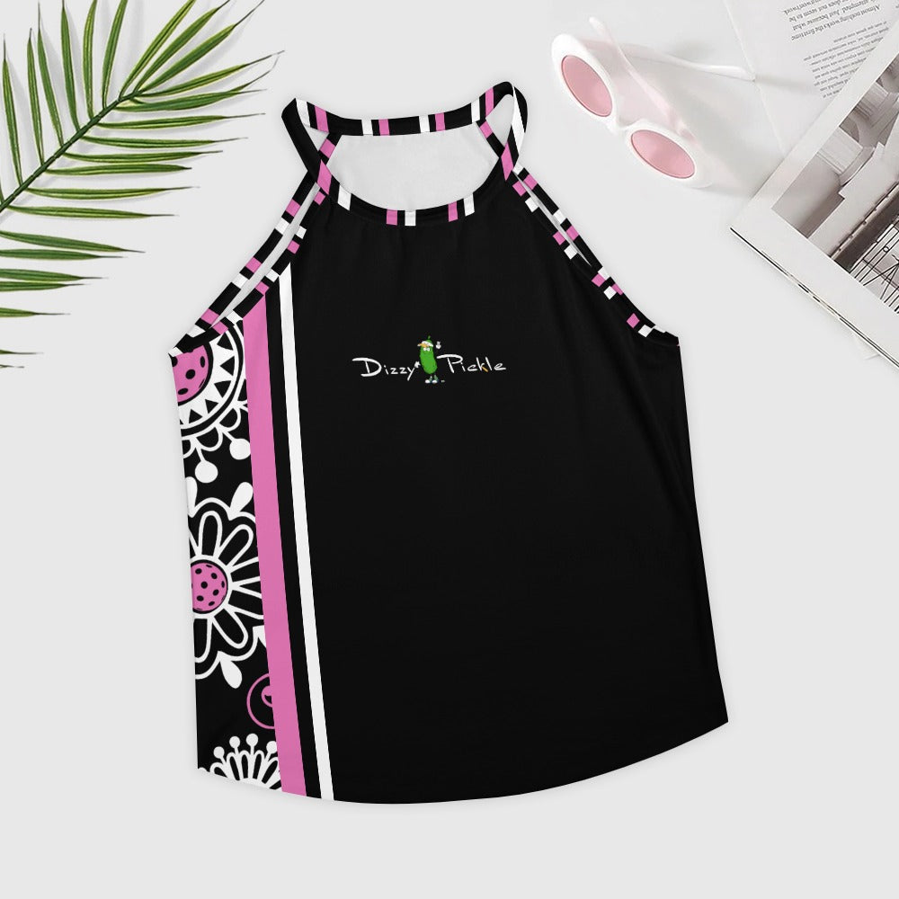 Dizzy Pickle Coming Up Daisies BP Stripes Women's Pickleball Crew Neck Vest