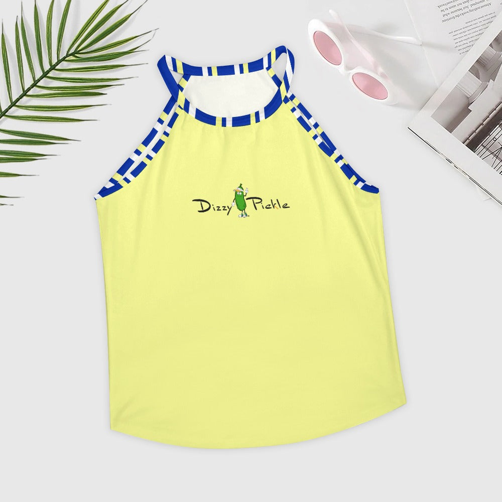 Dizzy Pickle Coming Up Daisies BY Yellow Women's Pickleball Crew Neck Vest