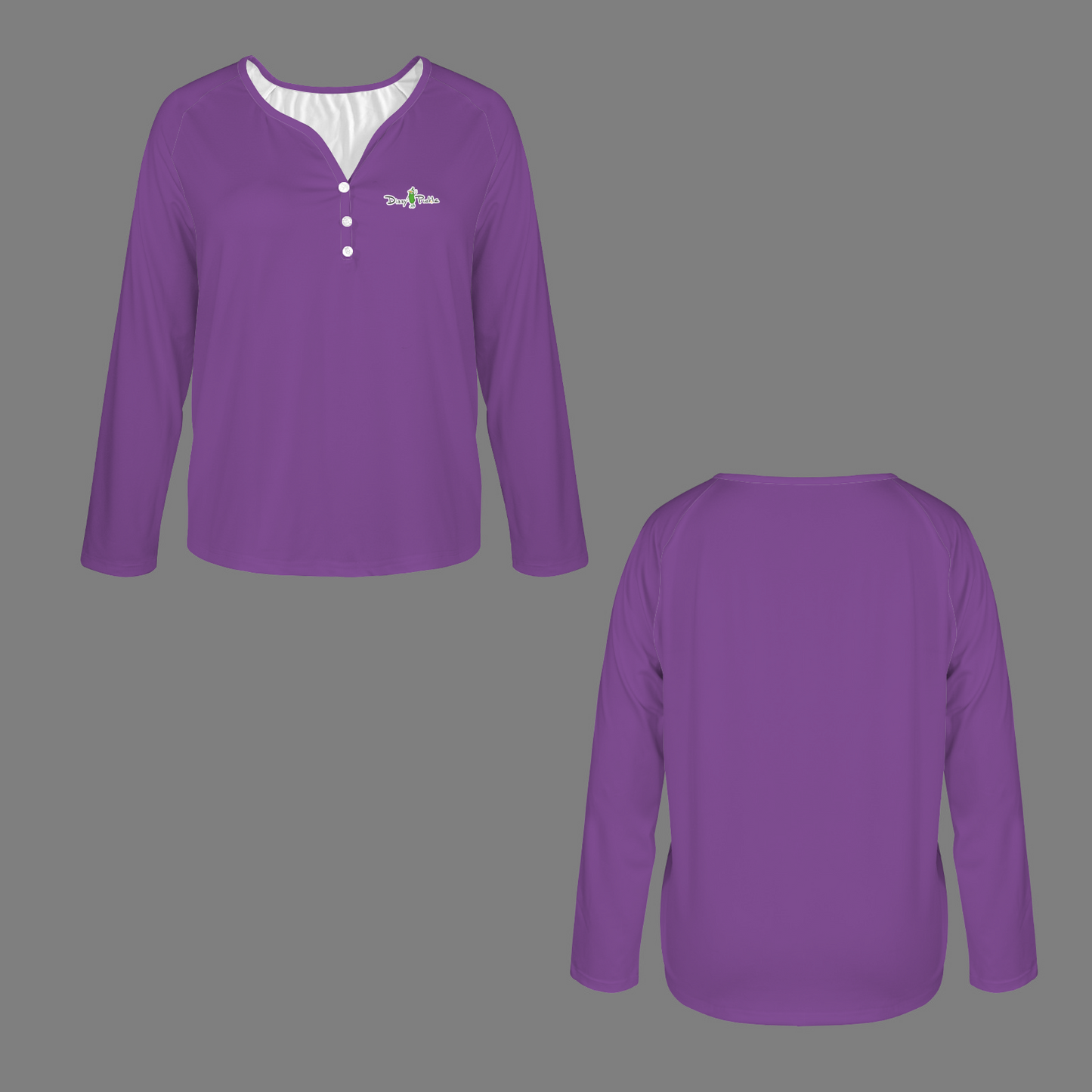 Three Button Long Sleeve Grape