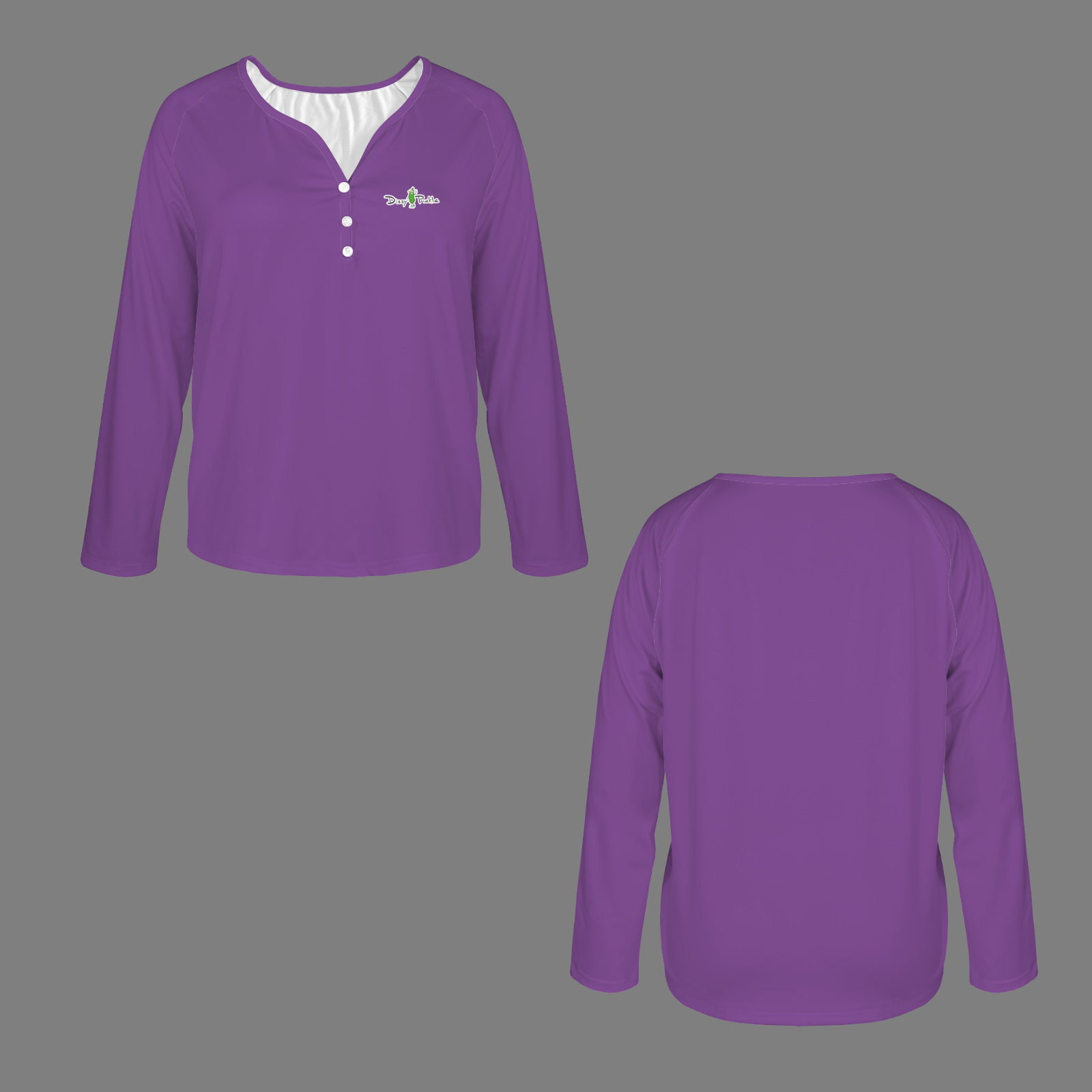 Three Button Long Sleeve Grape