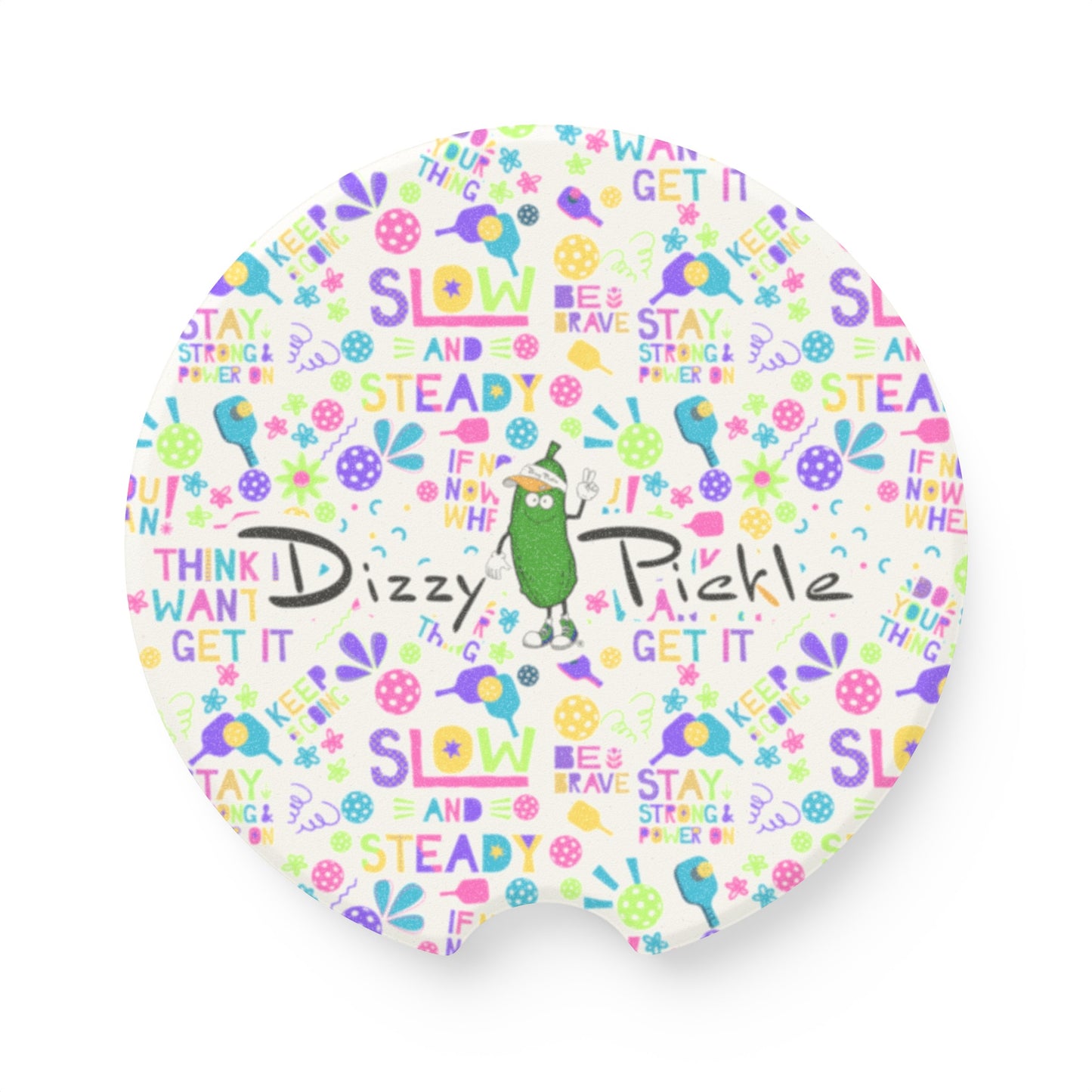 Dizzy Pickle Theresa Soapstone Car Coaster