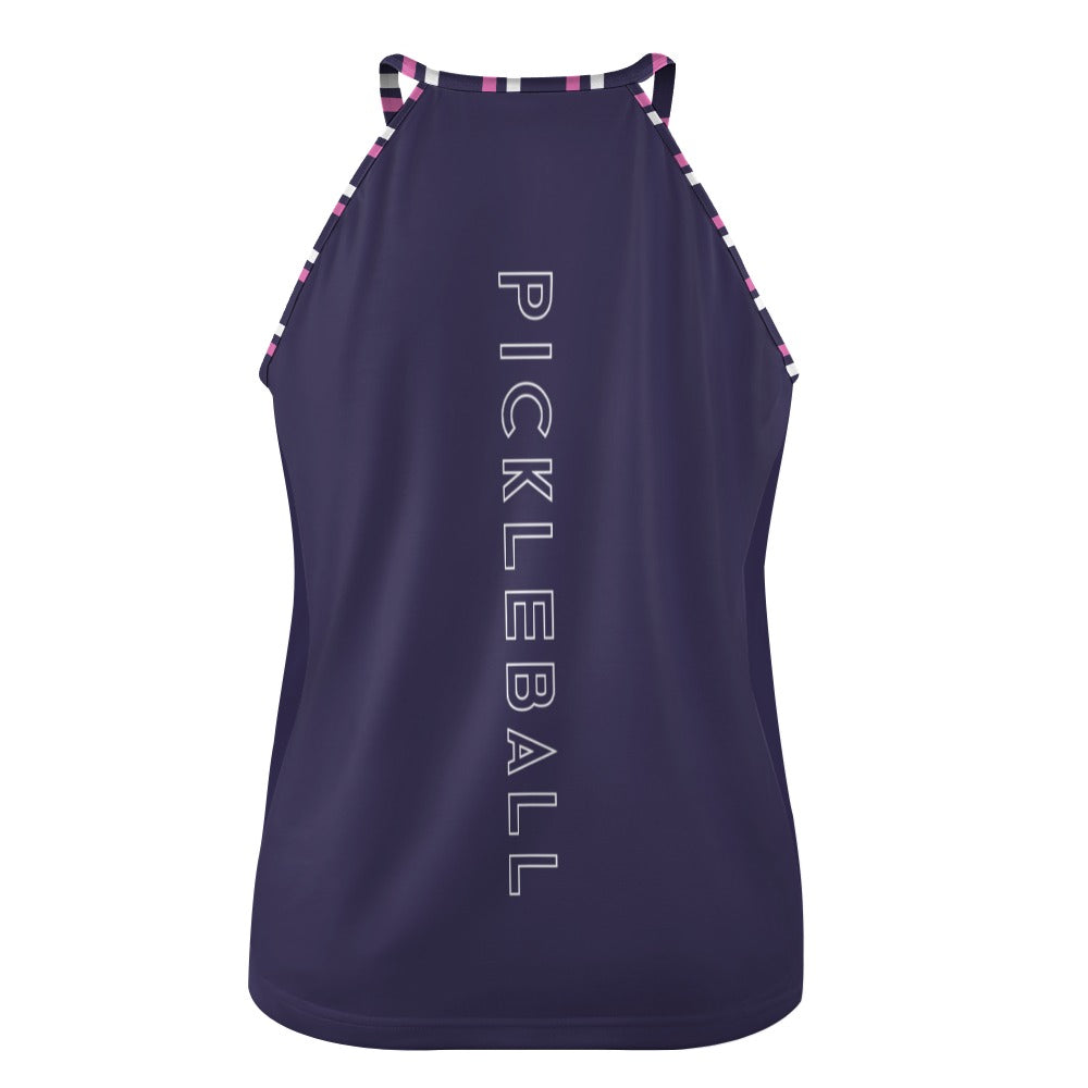 Dizzy Pickle Coming Up Daisies PP Plum Women's Pickleball Crew Neck Vest