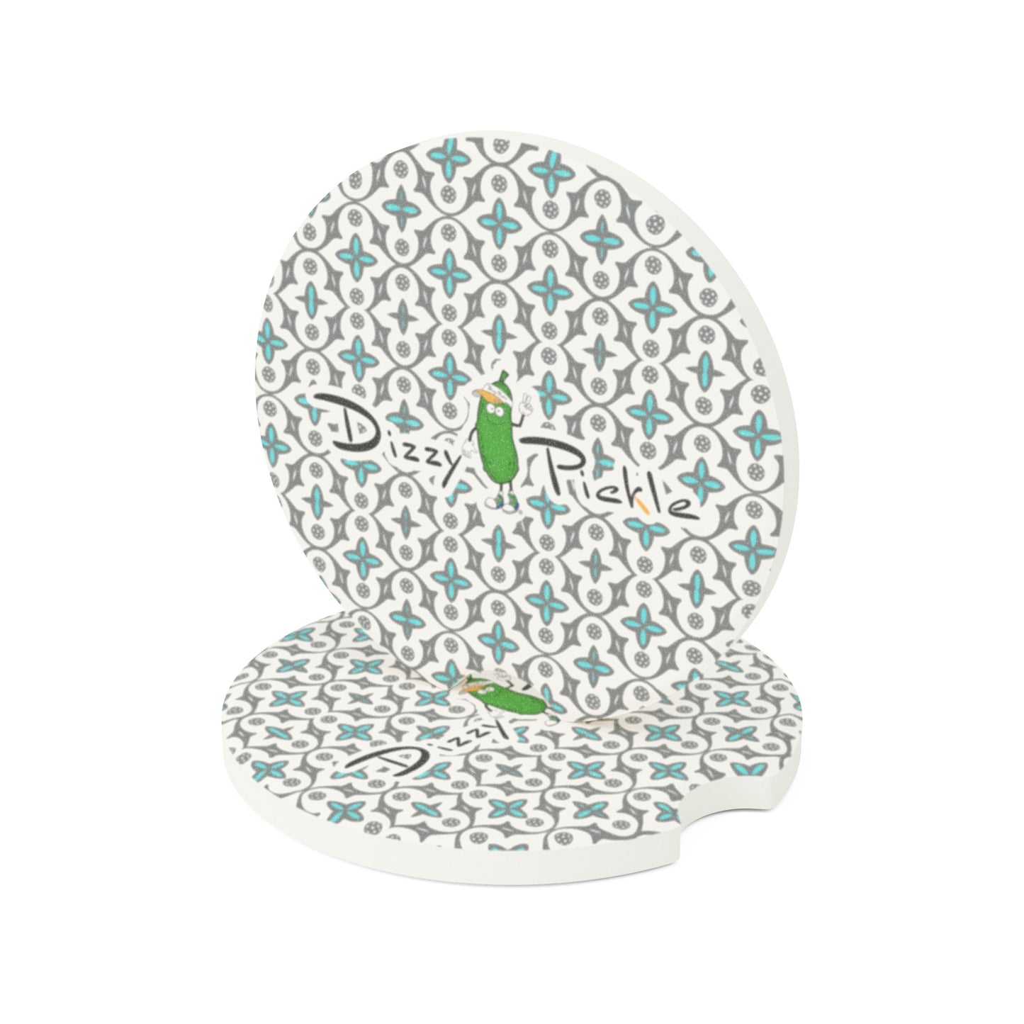 Dizzy Pickle Shelby White Soapstone Car Coaster