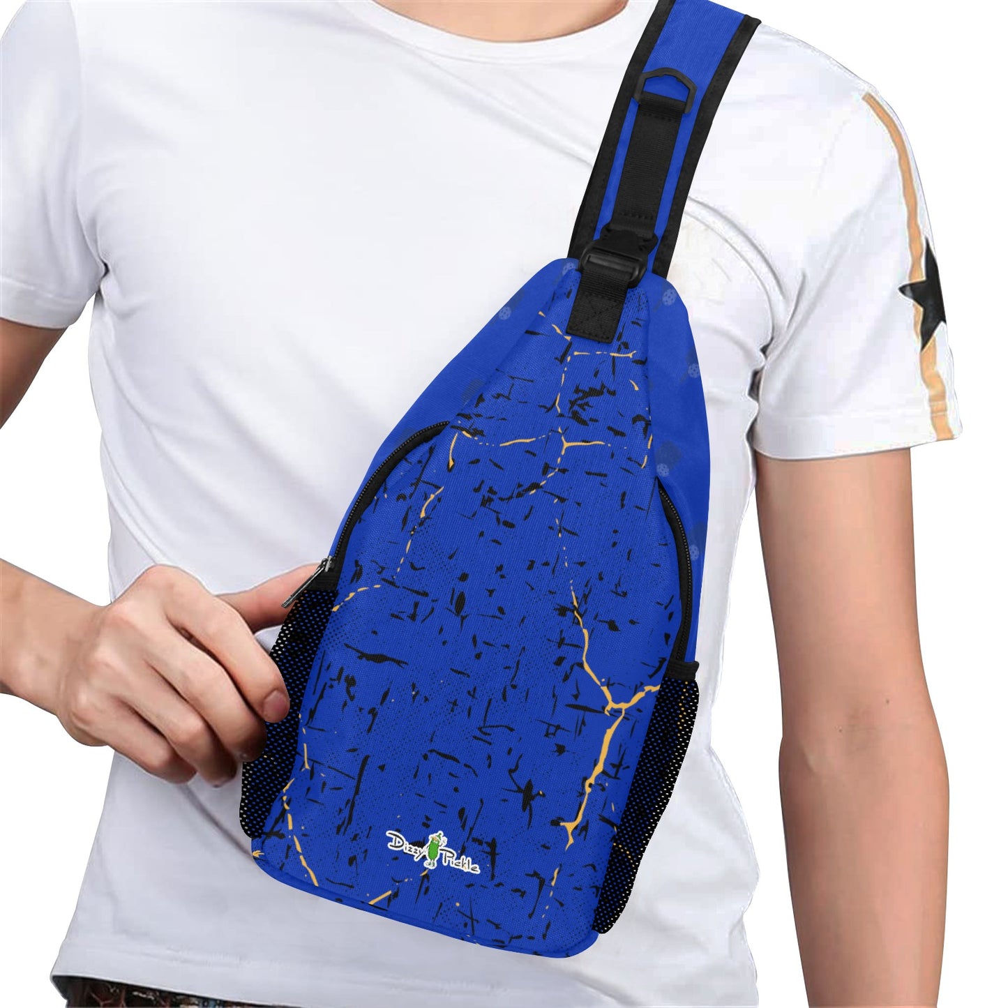 Dizzy Pickle Lynne Blue Pickleball Grab-N-Go Crossbody Casual Chest Bag