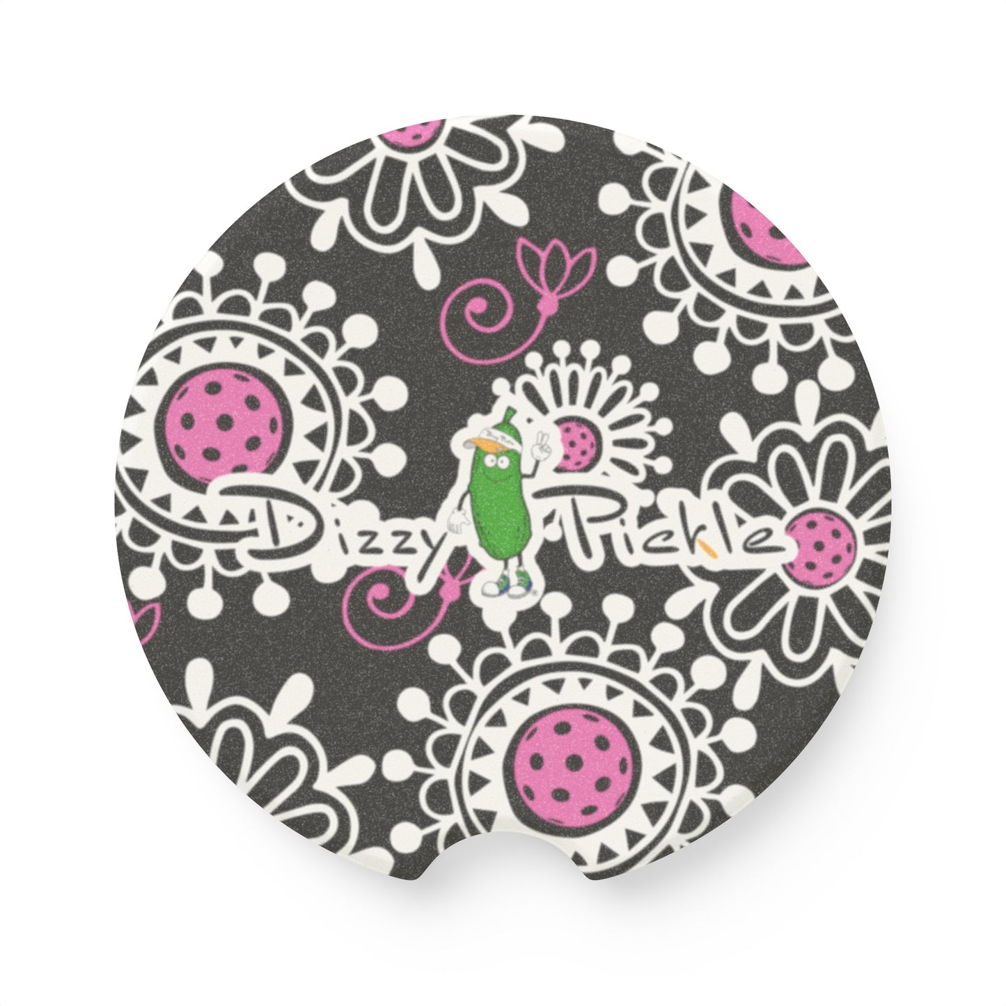 Dizzy Pickle Coming Up Daisies BP Soapstone Car Coaster