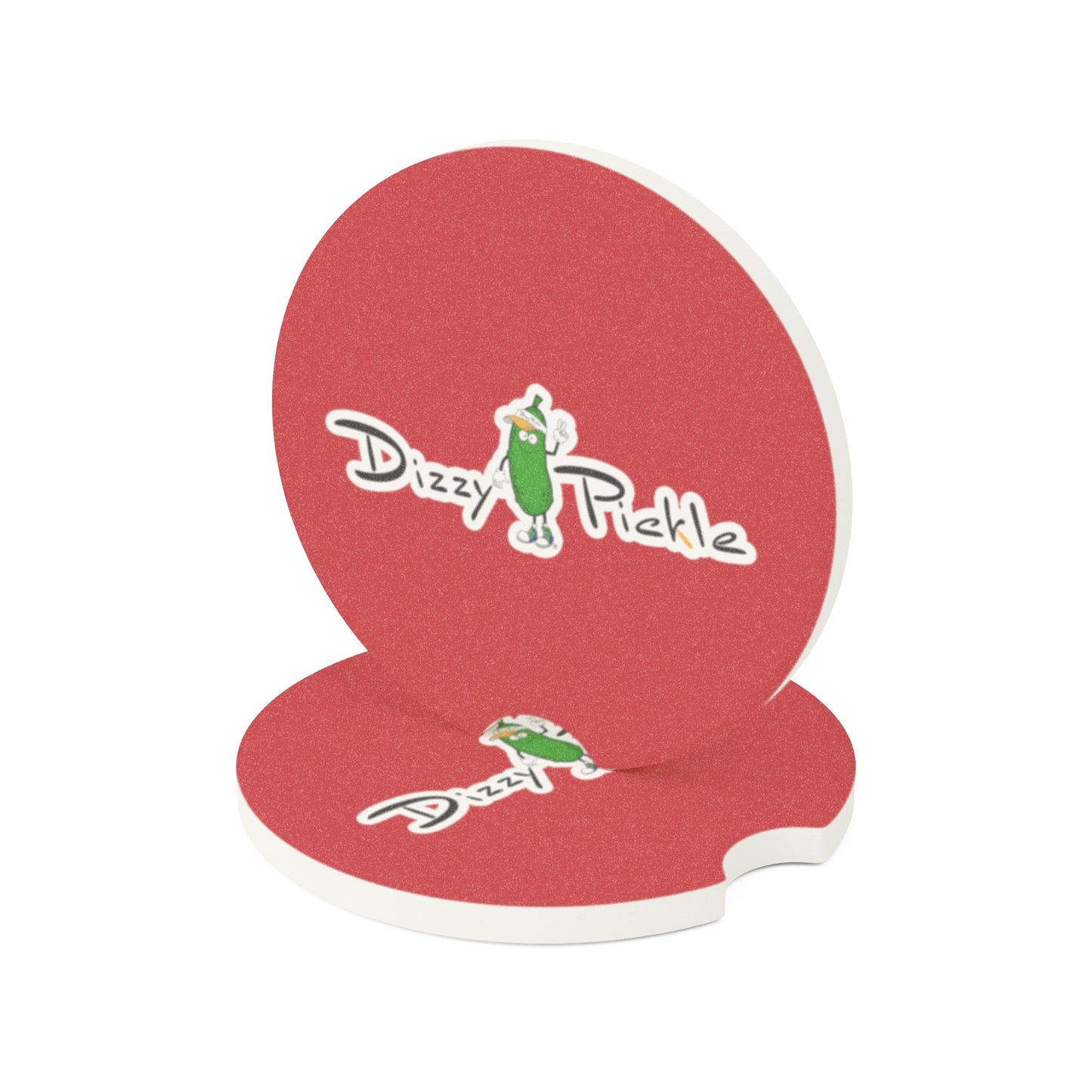 Dizzy Pickle DZY P Classic Deep Red Soapstone Car Coaster