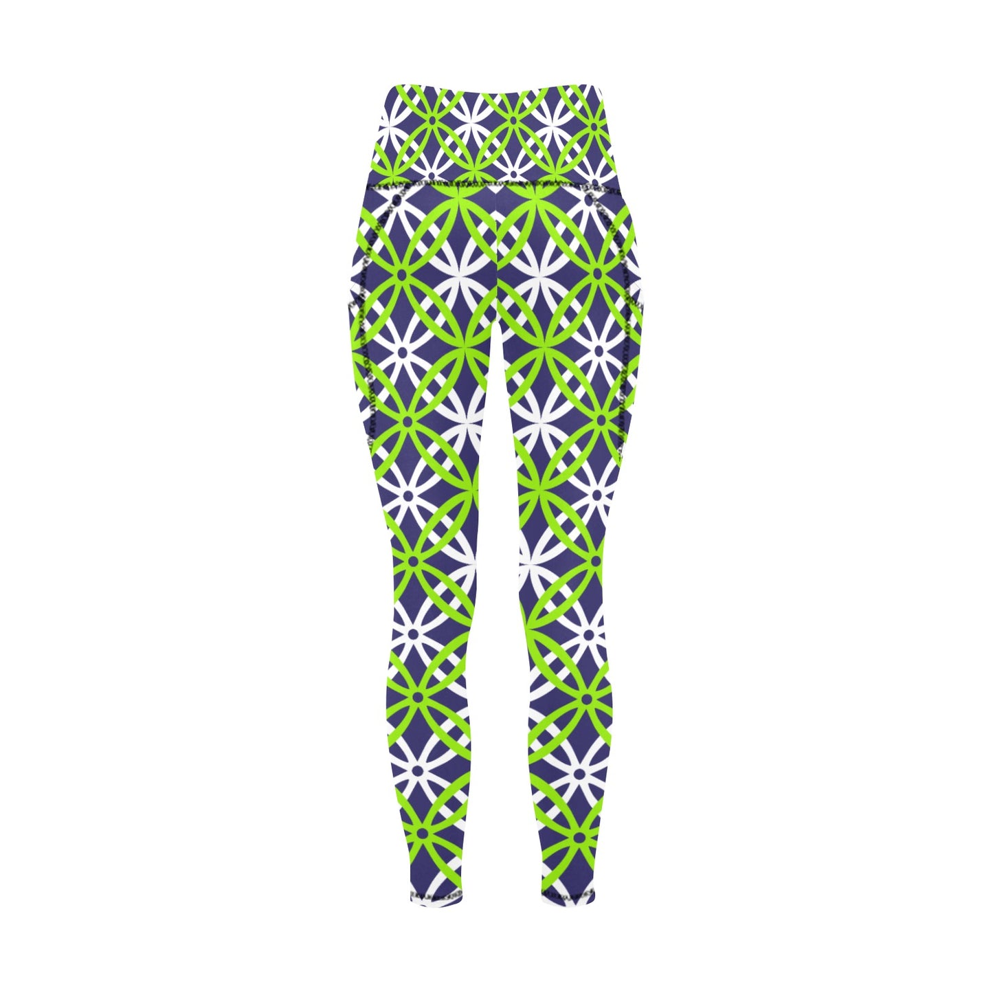 Dizzy Pickle Beautiful Women's Pickleball Performance Leggings (Ankle Length, High-Waisted, & Two Side Pockets)