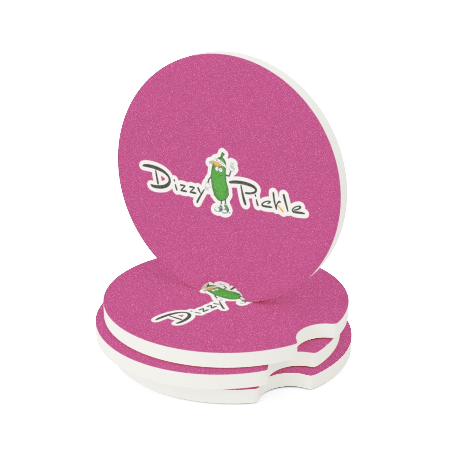 Dizzy Pickle DZY P Classic Magenta Soapstone Car Coaster