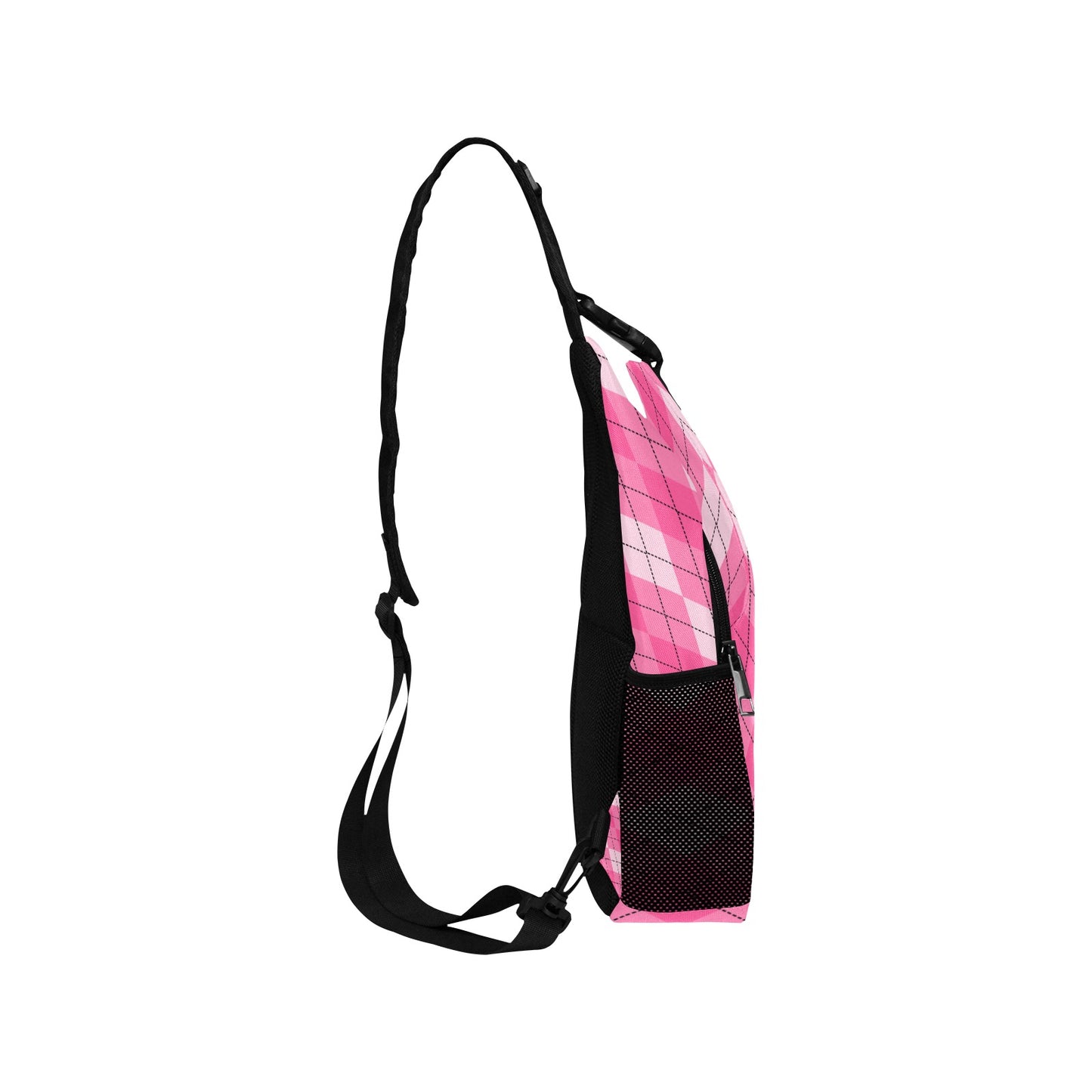 Dizzy Pickle Ashley Argyle Pink Pickleball Grab-N-Go Crossbody Casual Chest Bag