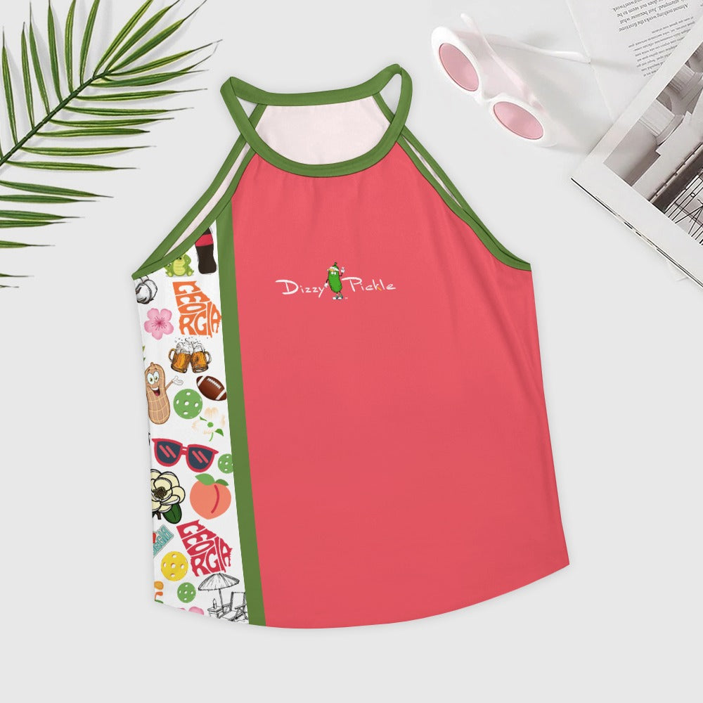 Dizzy Pickle Georgia Peach Women's Pickleball Crew Neck Vest