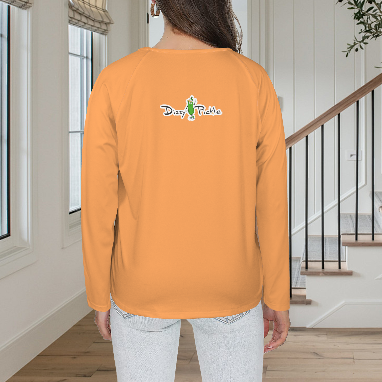 Three Button Long Sleeve Tangerine