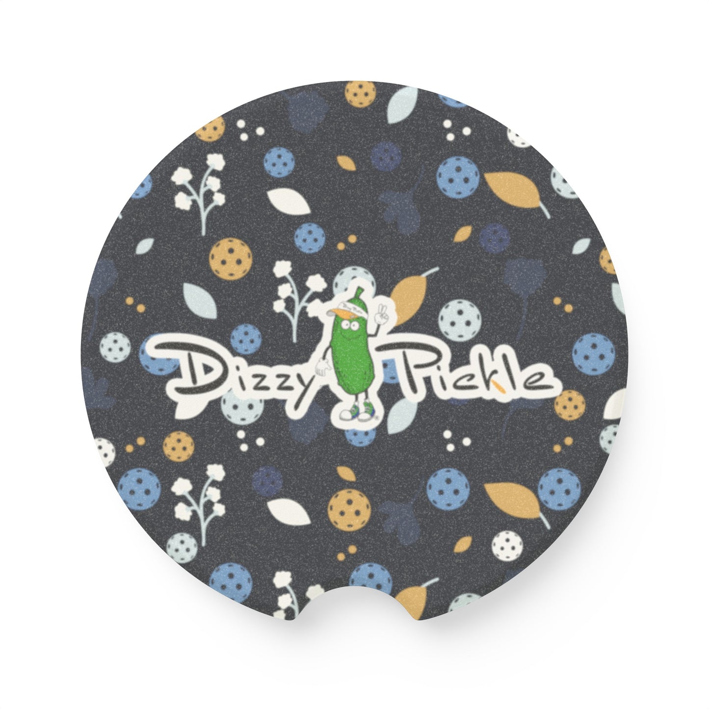 Dizzy Pickle Lesley Navy Blue Soapstone Car Coaster