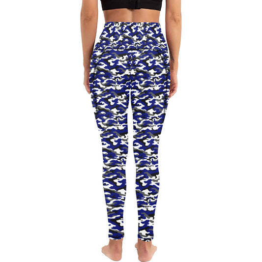 Dizzy Pickle Jan Royal Blue Women's Pickleball Performance Leggings (Ankle Length, High-Waisted, & Two Side Pockets)