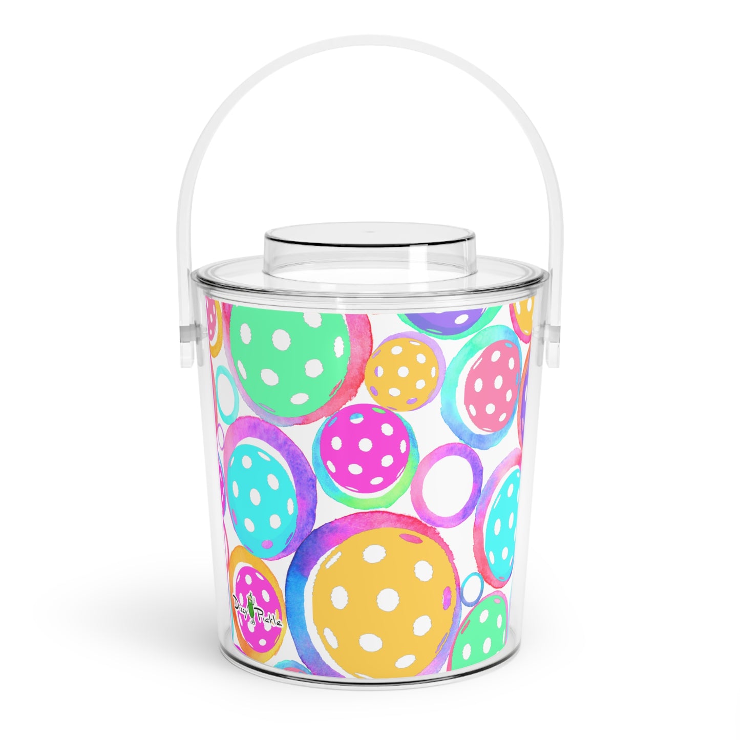 Dizzy Pickle Emily Main 3 QT Acrylic Pickleball Ice Bucket with Tongs