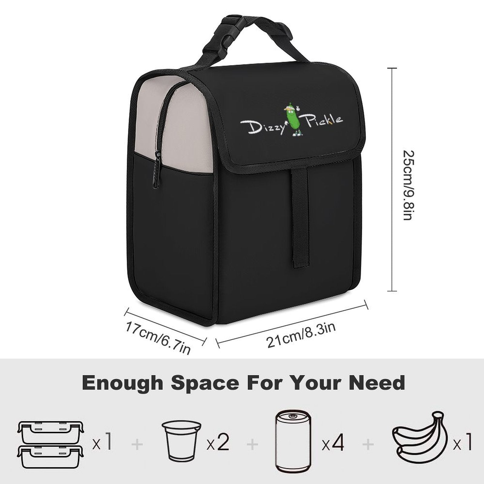 Custom Flip Top Insulated Lunch Bag Thermal Cooler Tote With Handle