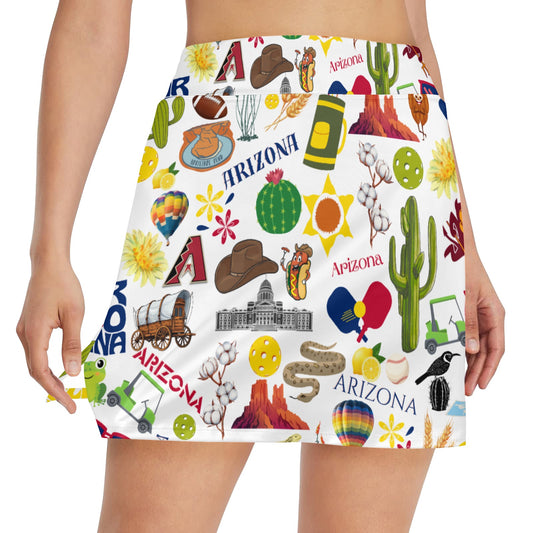 Dizzy Pickle Arizona Women's Pickleball 18" Athletic Skort with Inner Shorts and Two Ball Pockets