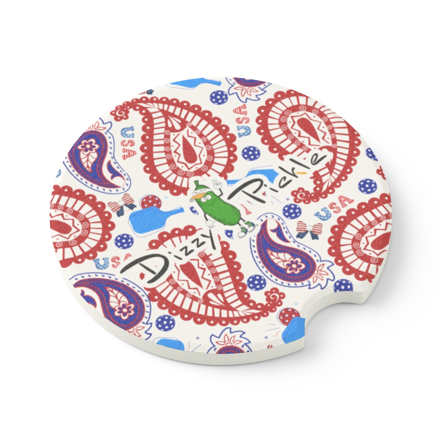 Dizzy Pickle Freedom Soapstone Car Coaster