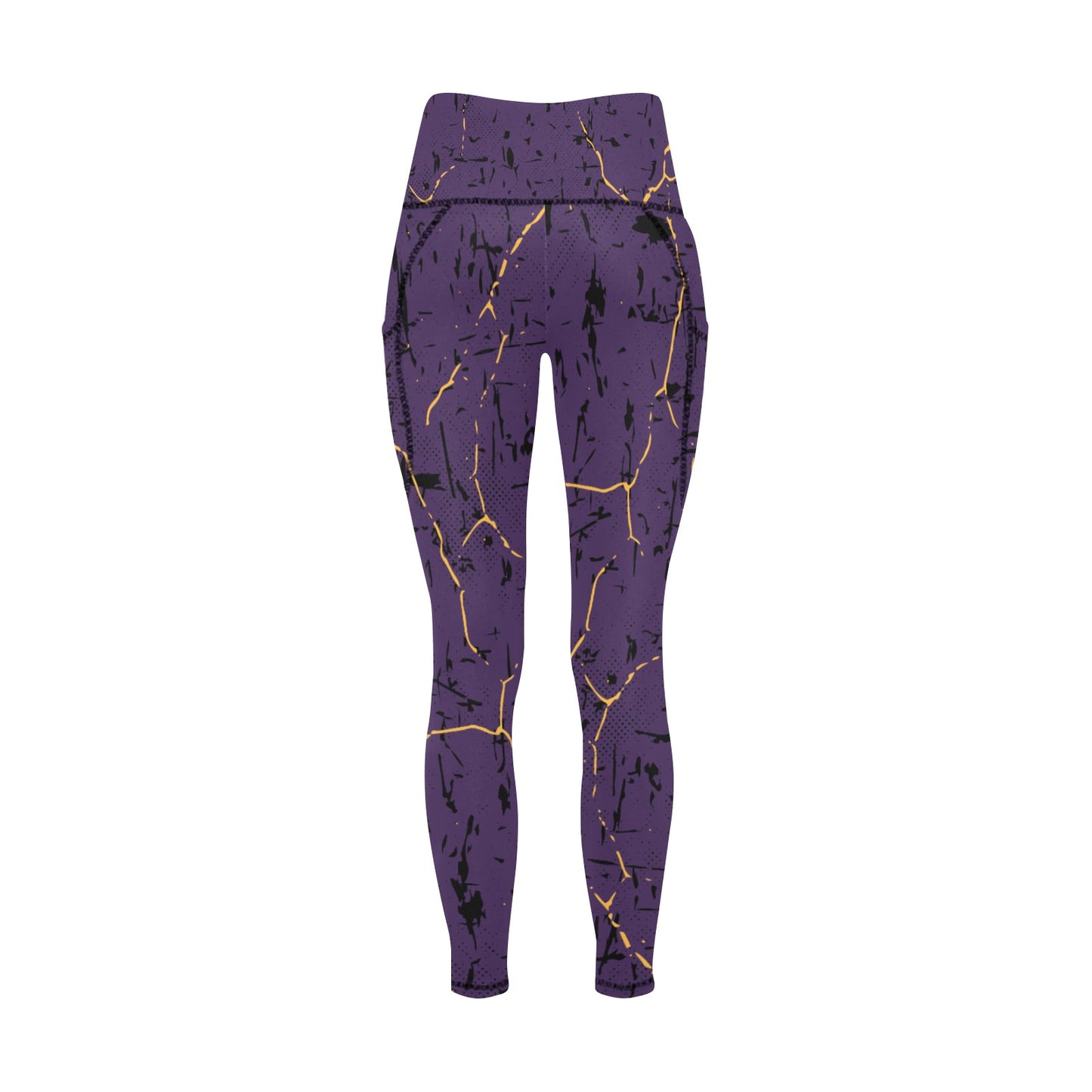 Dizzy Pickle Lynne Purple Women's Pickleball Performance Leggings (Ankle Length, High-Waisted, & Two Side Pockets)