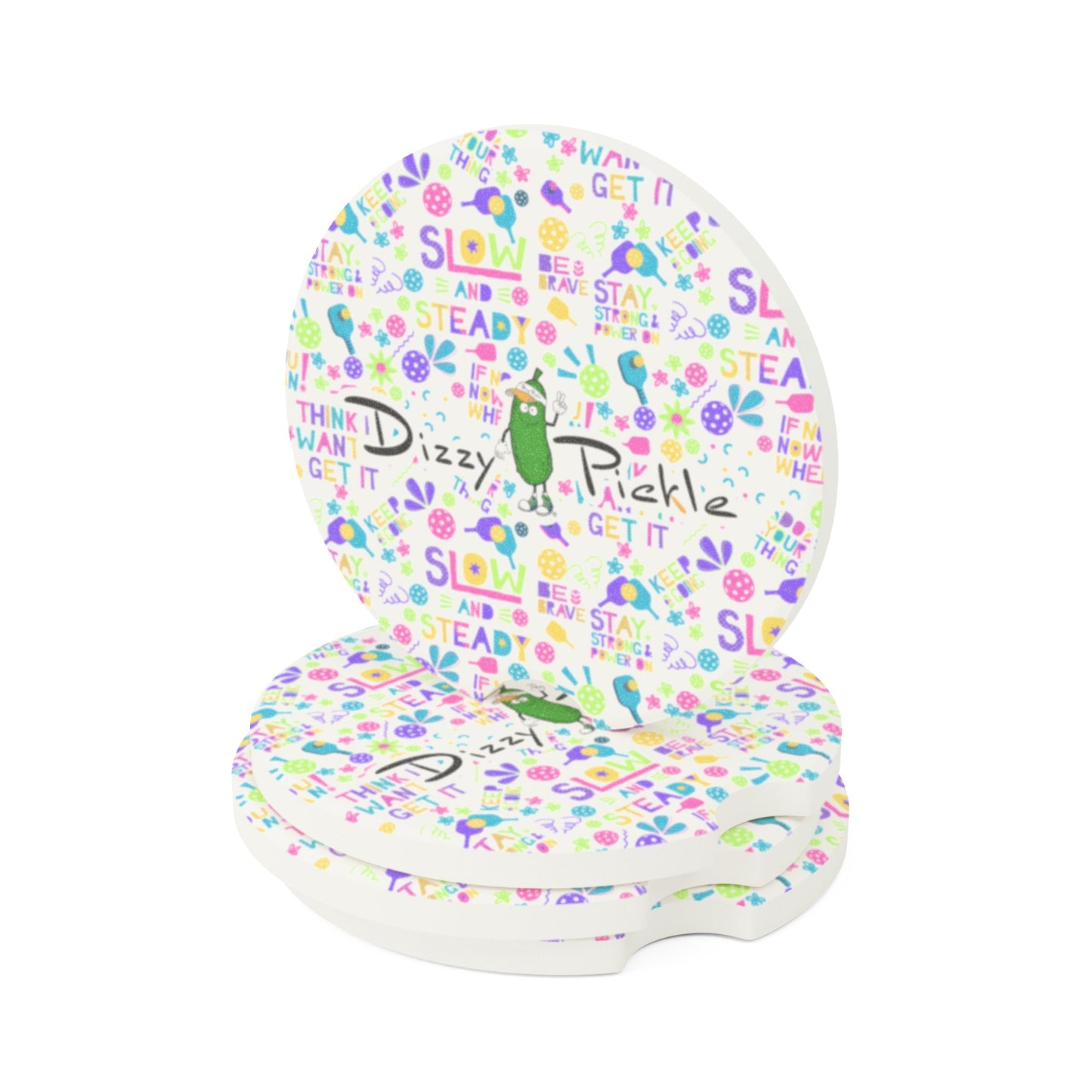 Dizzy Pickle Theresa Soapstone Car Coaster