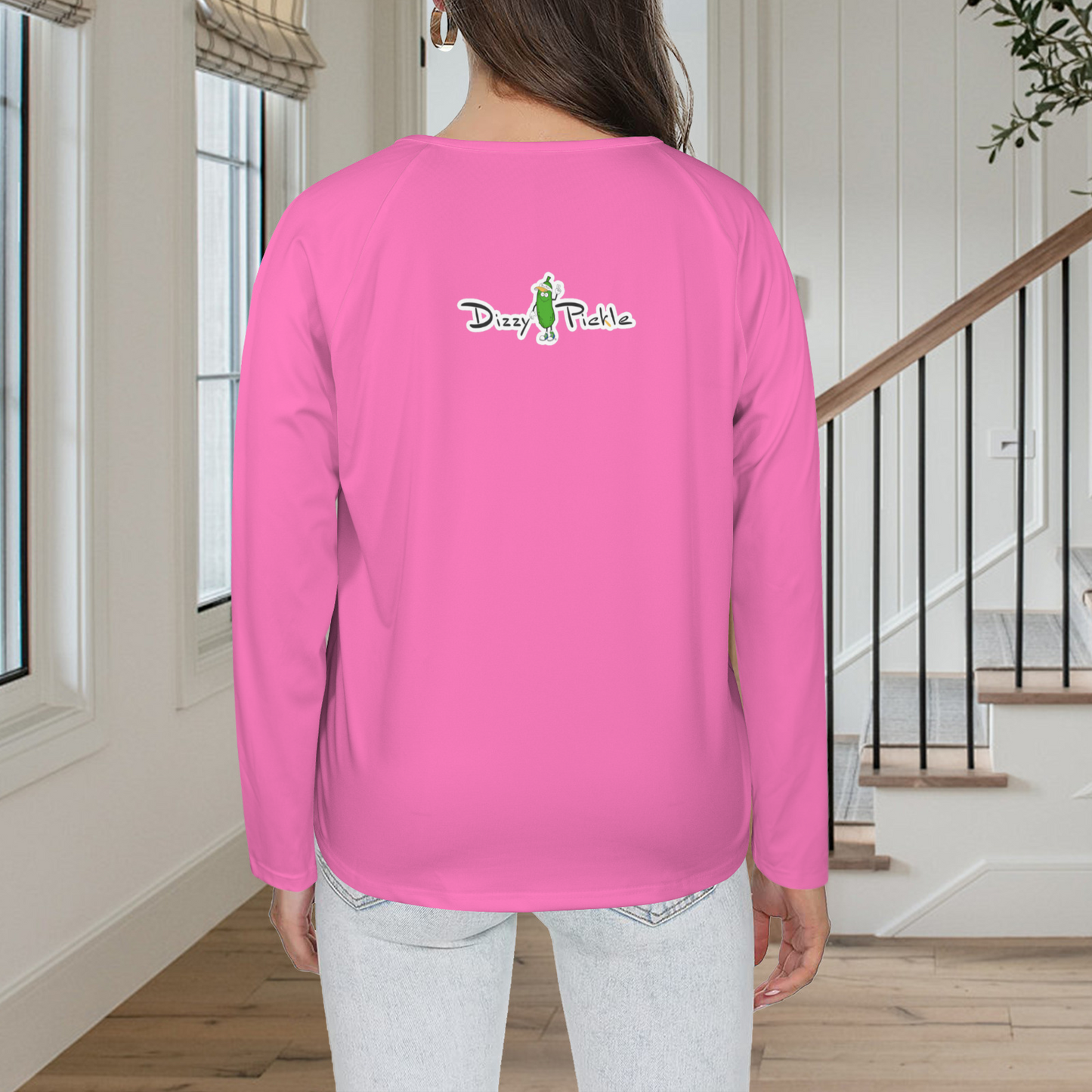 Three Button Long Sleeve Pink