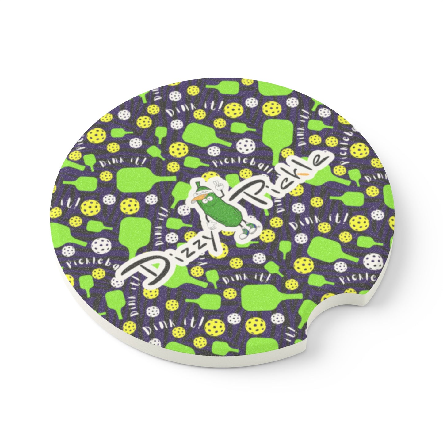 Dizzy Pickle Dinking Diva BG Soapstone Car Coaster