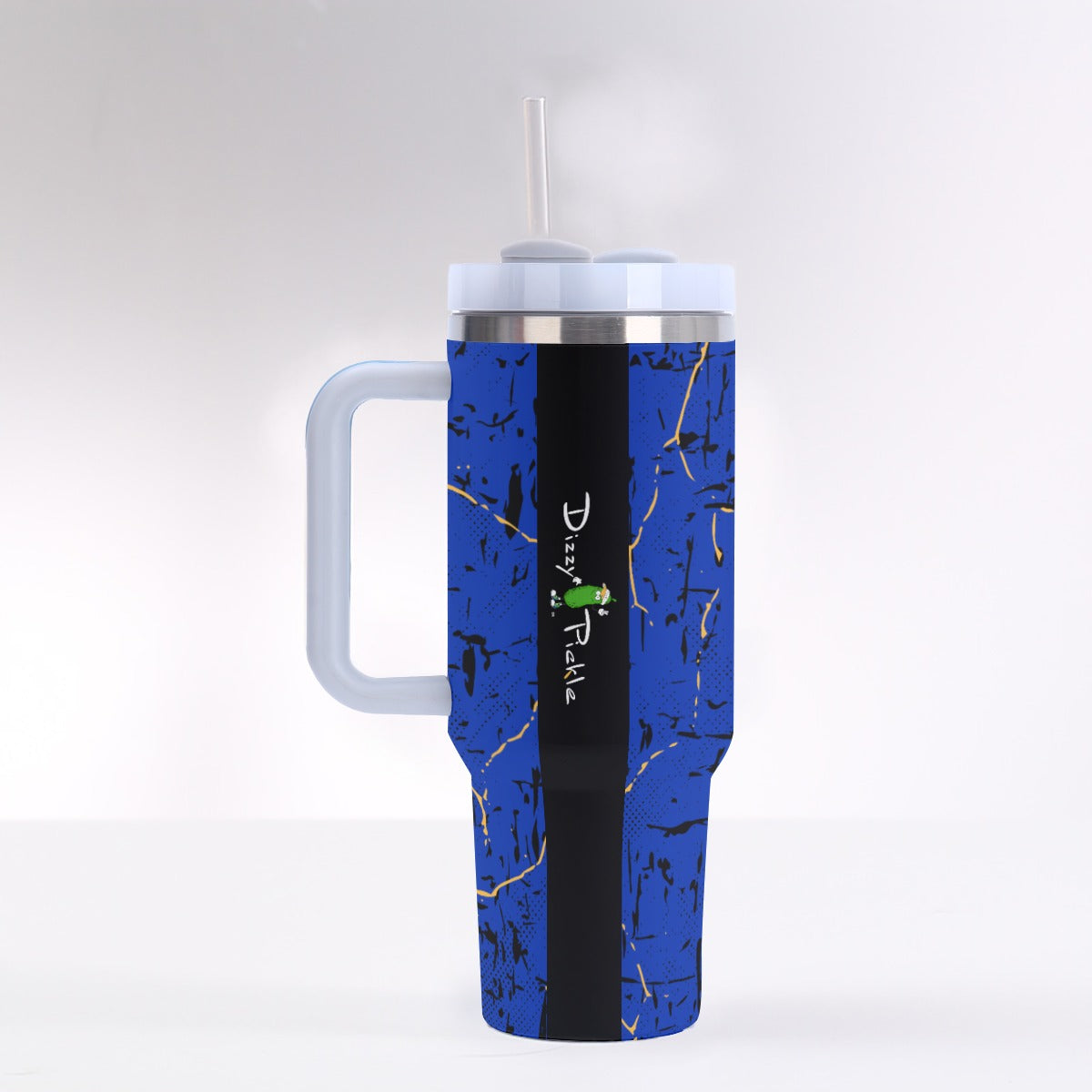 Dizzy Pickle Lynne Blue 40 oz. Mega Pickleball Insulated Tumbler with Handle