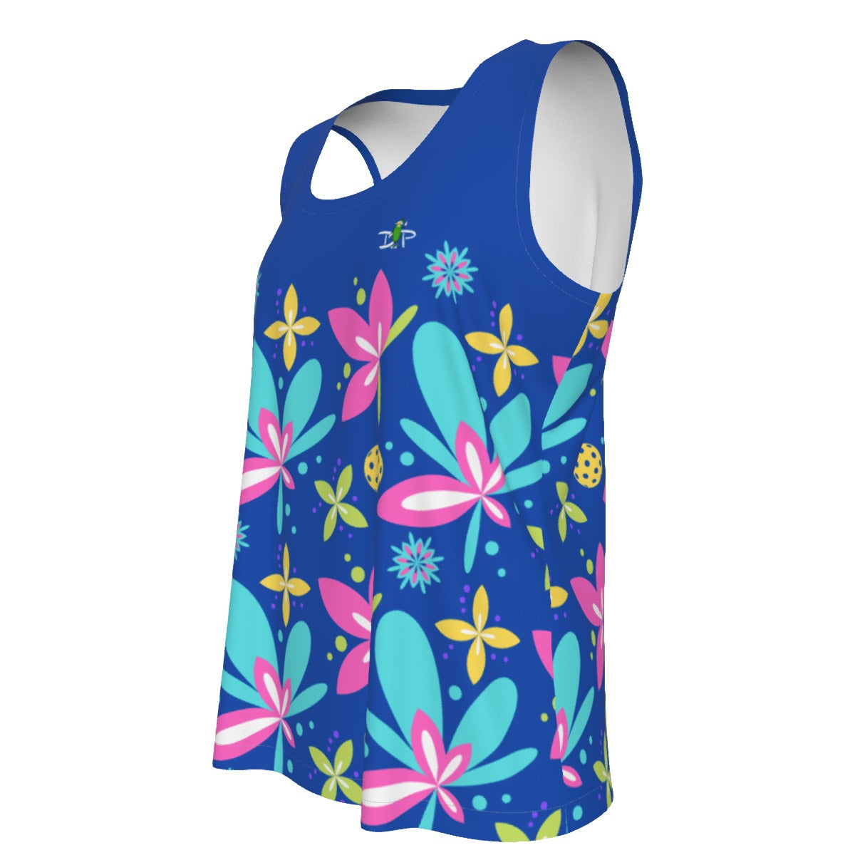 LARGE Dizzy Pickle Donna Main Women's Pickleball Sleeveless Sport Tank Top Blue