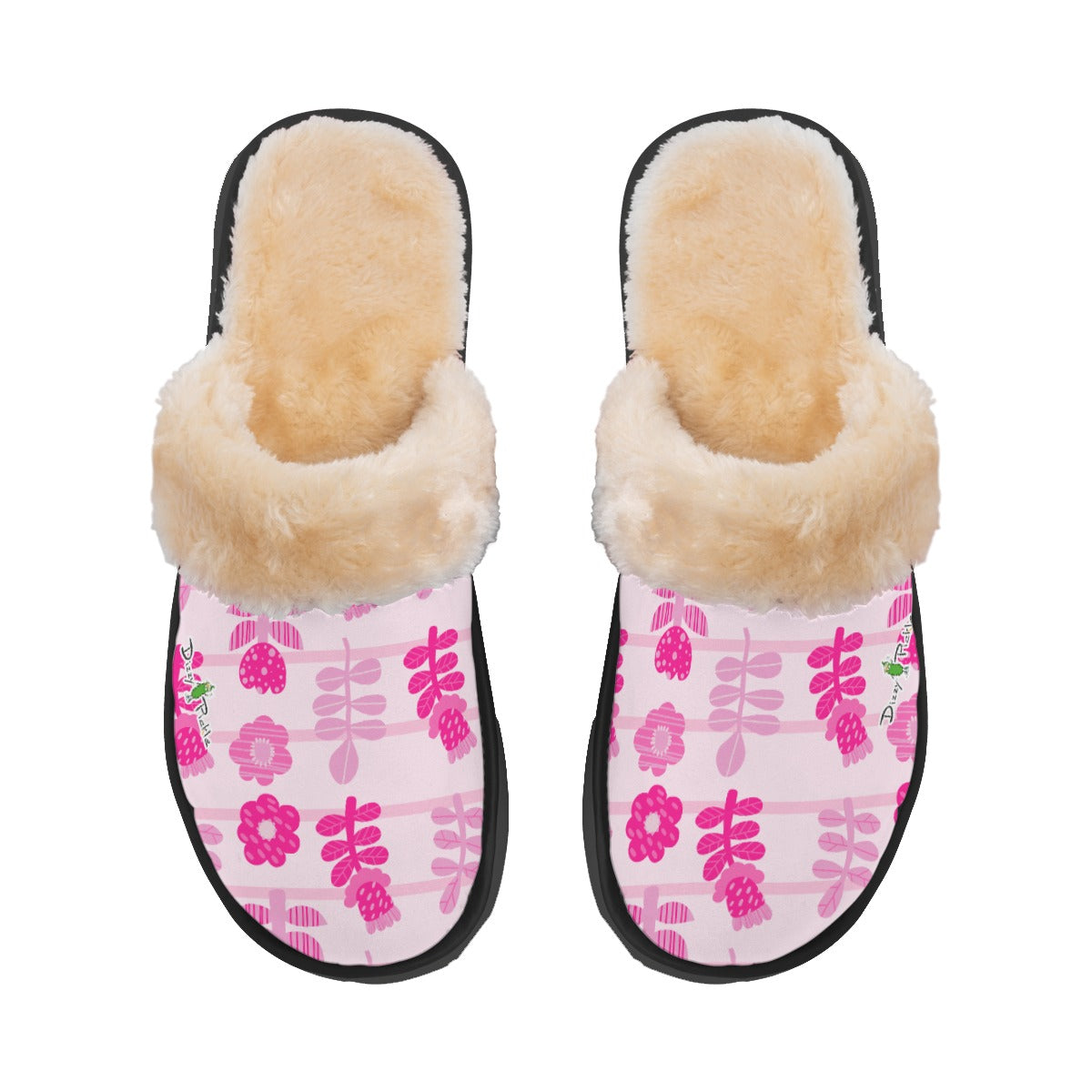 Dizzy Pickle Avery Blooms Women's Pickleball Plush Slippers