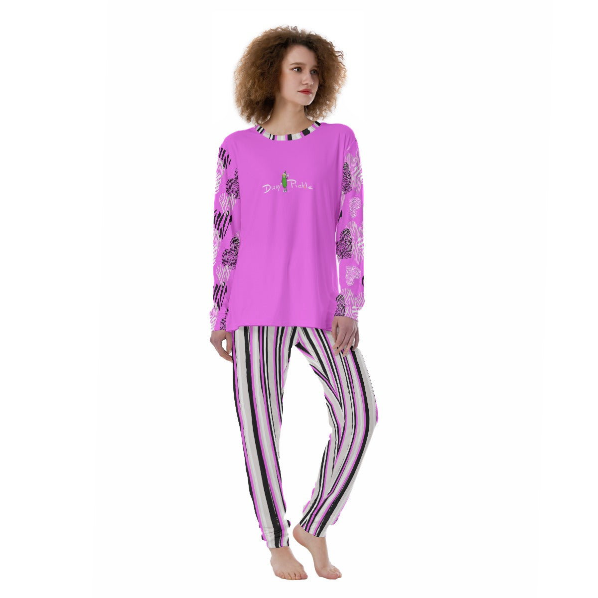 Dizzy Pickle Shelley Pink Women's Pickleball Long Sleeves and Long Pants Pajamas Set
