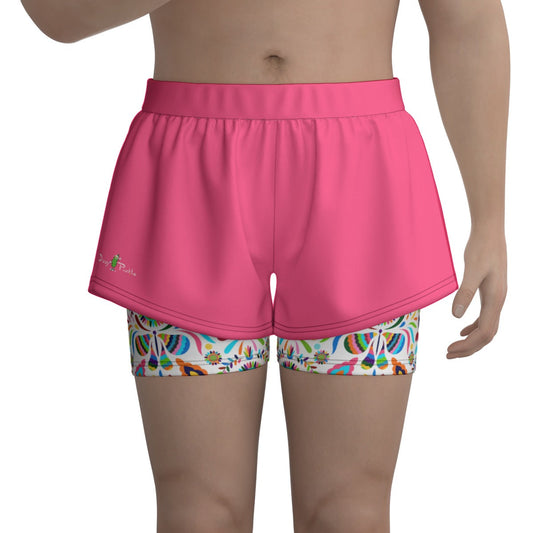 5X-LARGE Dizzy Pickle Courtney RM Women's Pickleball Sports Lined 2-in-1 Shorts