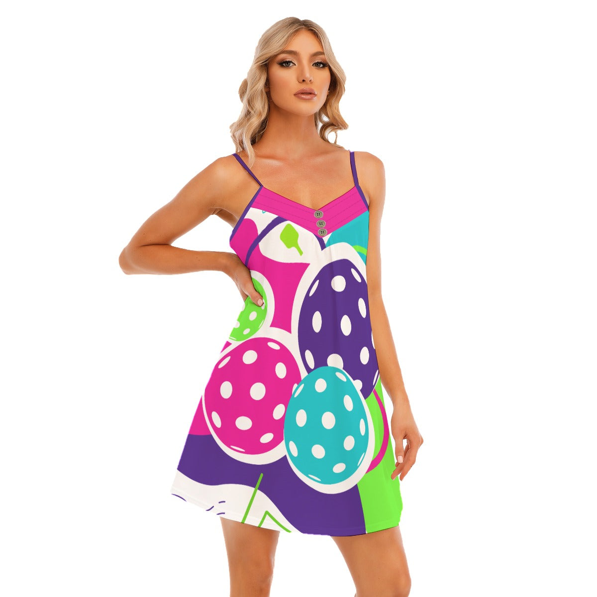 Dizzy Pickle Diana Pickleball V-neck Sleeveless Cami Nightgown