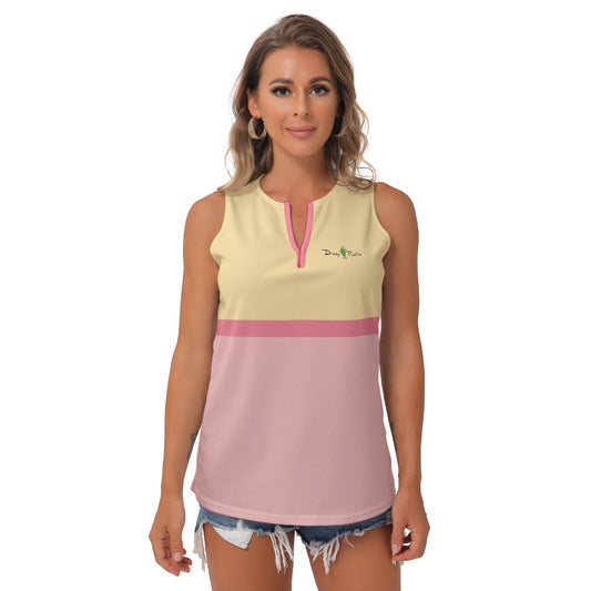 Dizzy Pickle Barbara Mimosa Women's Pickleball Sleeveless V-Neck Top