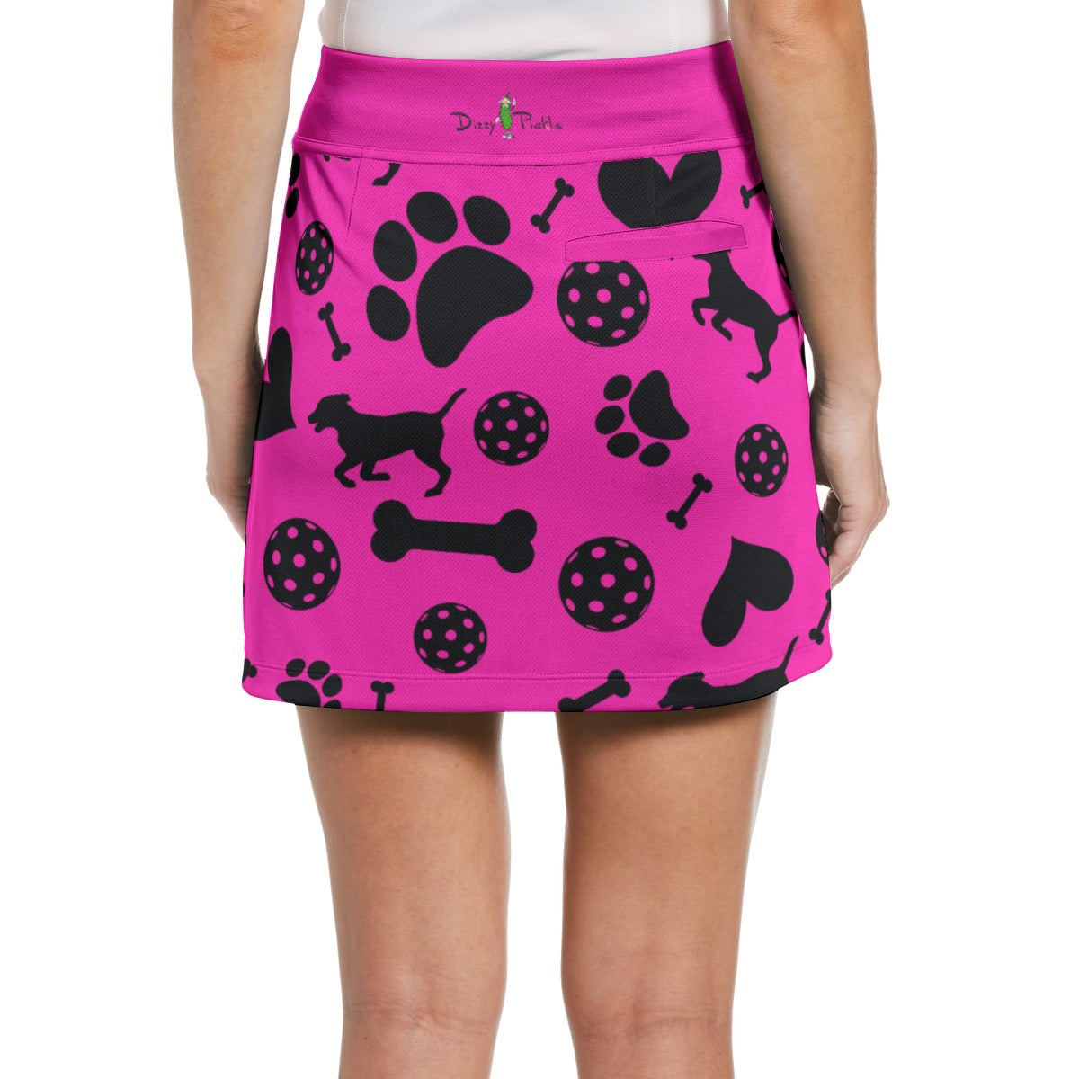 Dizzy Pickle Millie Pink Women's 17" Performance Pickleball Skort with Inner Shorts